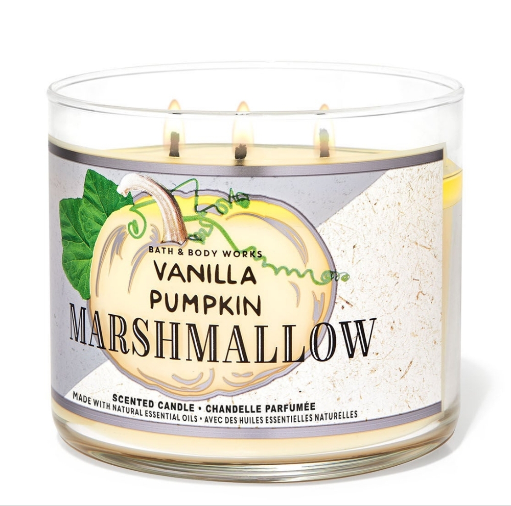 White Barn BBW Vanilla Pumpkin Marshmallow candle 14.5oz